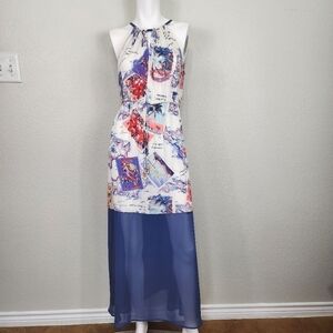 Peter Som for DesigNation Postcard  Maxi Dress Size Small